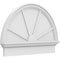 Ekena Millwork Half Round 4 Spoke Architectural Grade PVC Combination Pediment, 34"W x 23-3/4"H x 2-3/4"P PEDPC034X240HRO04 - alternate 1